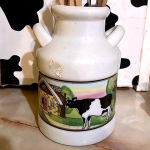 COW COOKIE JAR MULTI PURPOSE PORCELAIN CANNISTER JUG